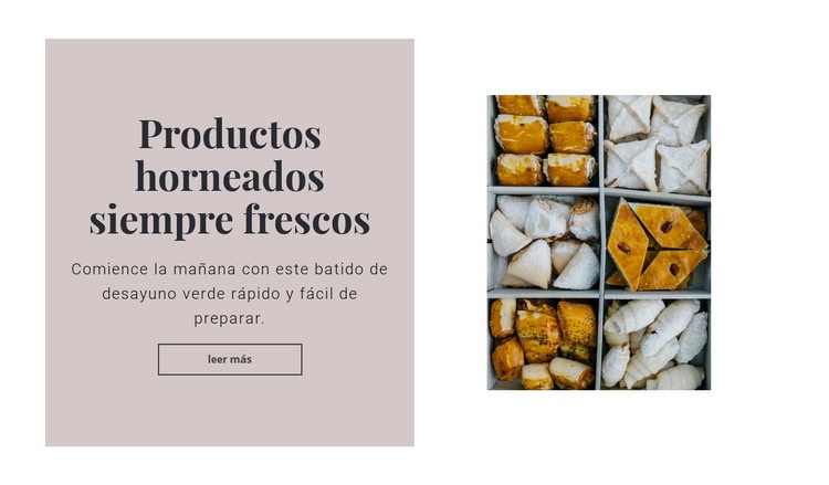 Productos horneados siempre frescos Plantillas de creación de sitios web