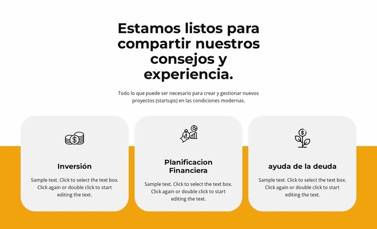 Compartir experiencia Página de destino