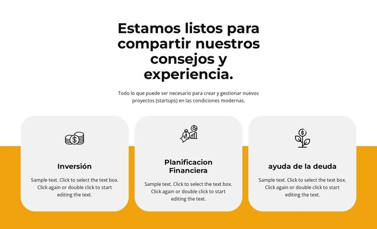 Compartir experiencia Plantilla de una página