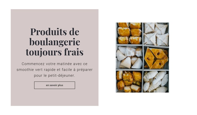 Produits de boulangerie toujours frais Modèle CSS