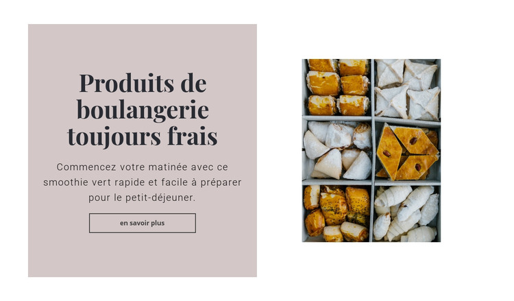 Produits de boulangerie toujours frais Modèle HTML