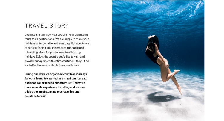 Ideal diving spots Homepage Design