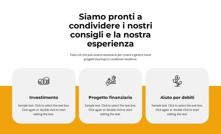 Condividi esperienza Costruttore di siti web HTML