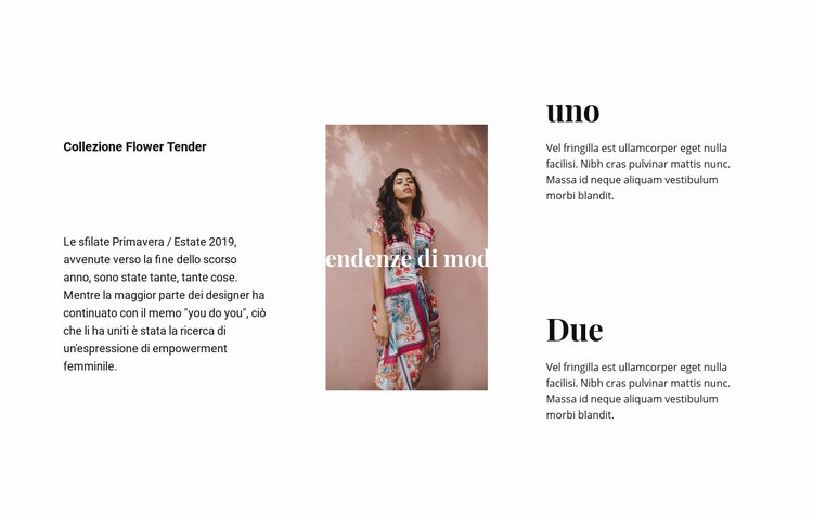 Abiti e gonne Mockup del sito web