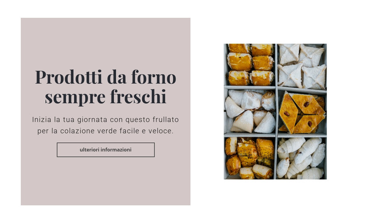 Prodotti da forno sempre freschi Modello di sito Web