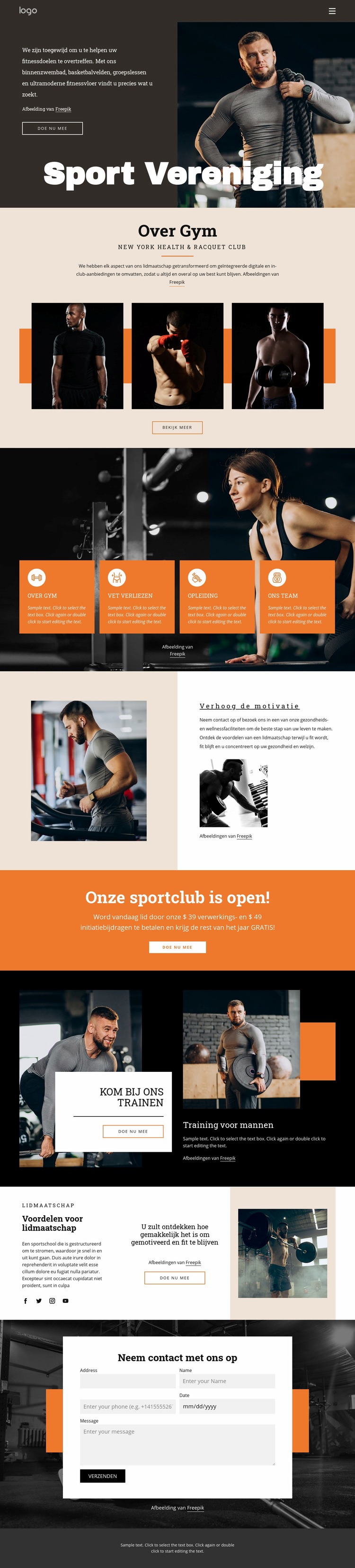 Handige persoonlijke trainingsprogramma's Html Website Builder