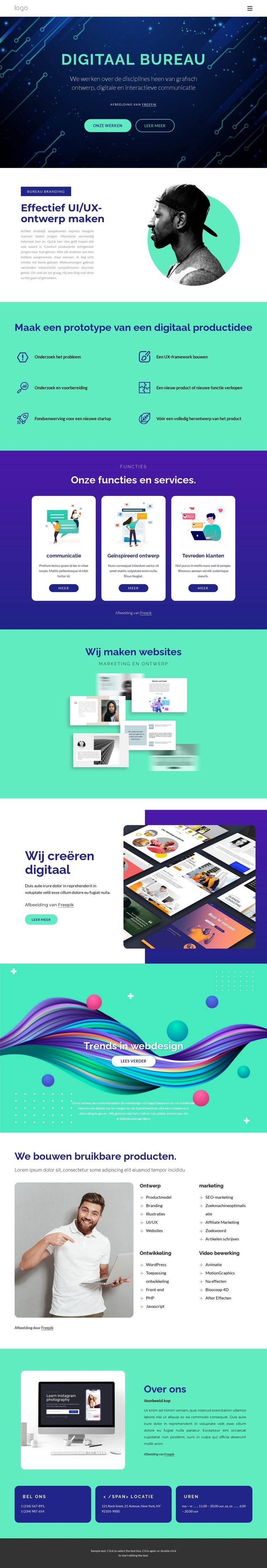 Bureau gespecialiseerd in sociale media Html Website Builder