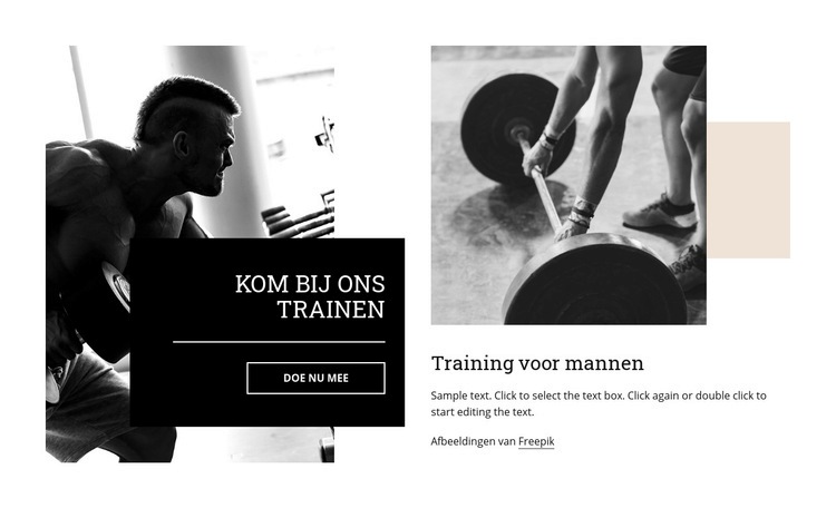 Op maat gemaakte trainingsprogramma's HTML5-sjabloon