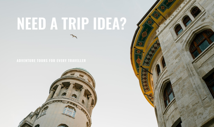 Need a trip idea One Page Template