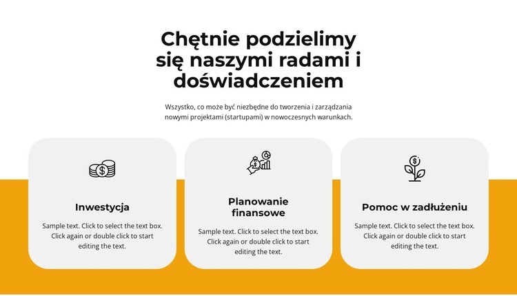 Podzielić się doświadczeniem Projekt strony internetowej