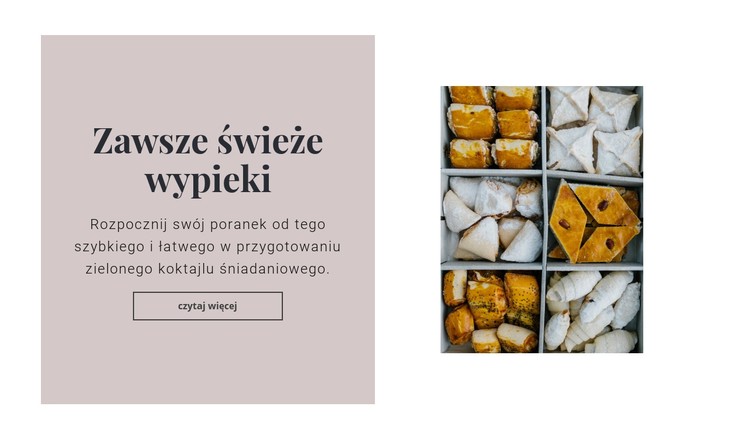 Zawsze świeże wypieki Szablon CSS