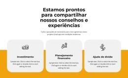 Compartilhar Experiência - Modelo HTML5 Personalizado