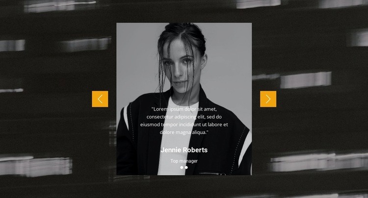 Testimonials in slider Squarespace Template Alternative