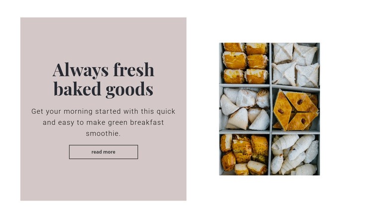 Always fresh baked goods Squarespace Template Alternative