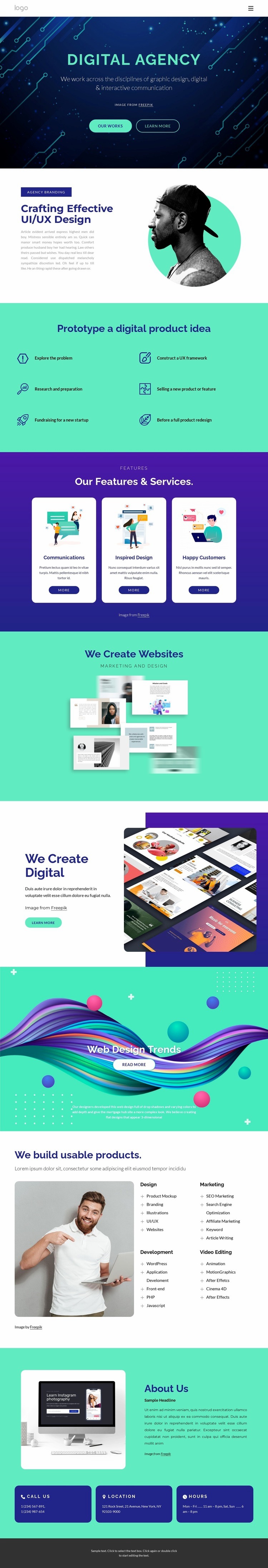 Agency specializing in social media Squarespace Template Alternative