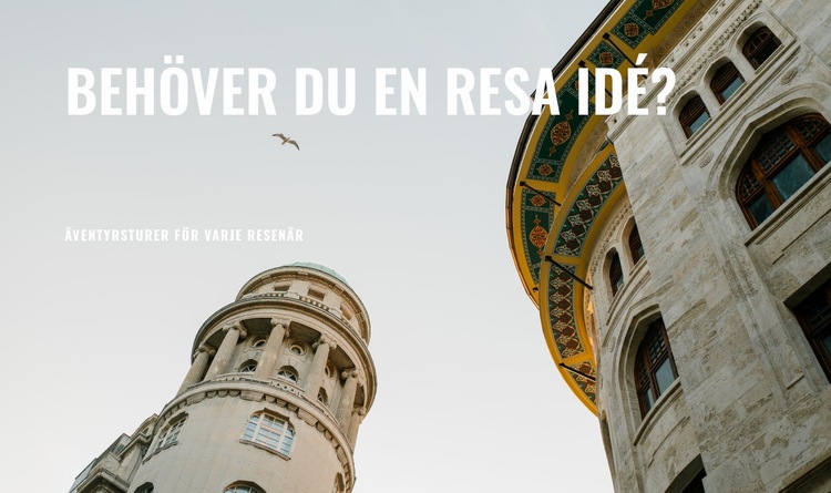 Behöver en resa idé Hemsidedesign