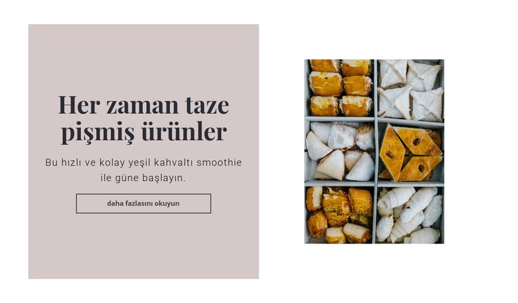 Her zaman taze pişmiş ürünler CSS Şablonu