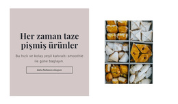 Her Zaman Taze Pişmiş Ürünler - Özel WordPress Teması