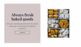 Always Fresh Baked Goods - Homepage Design