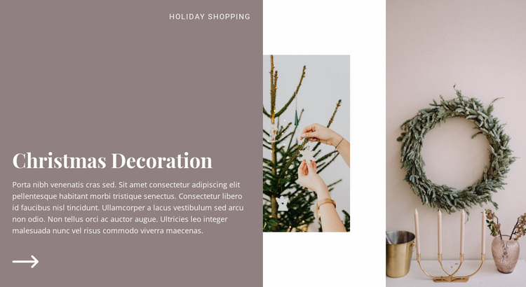 Holiday preparation mood Website Design