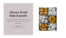 Always Fresh Baked Goods - Customizable Professional Website Mockup