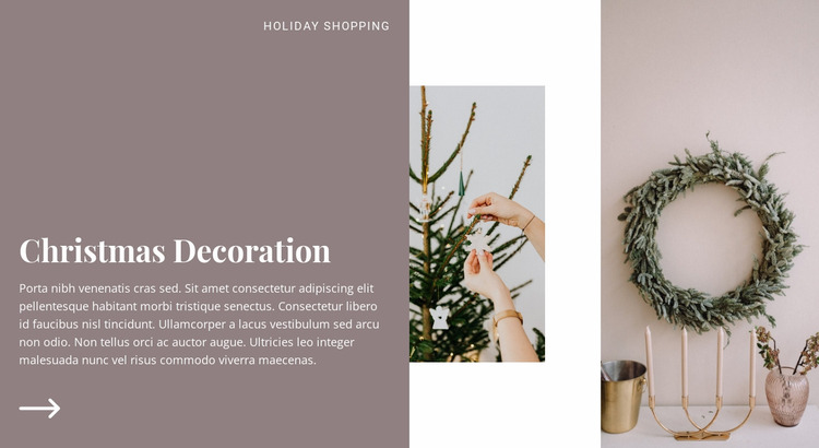 Holiday preparation mood Website Mockup