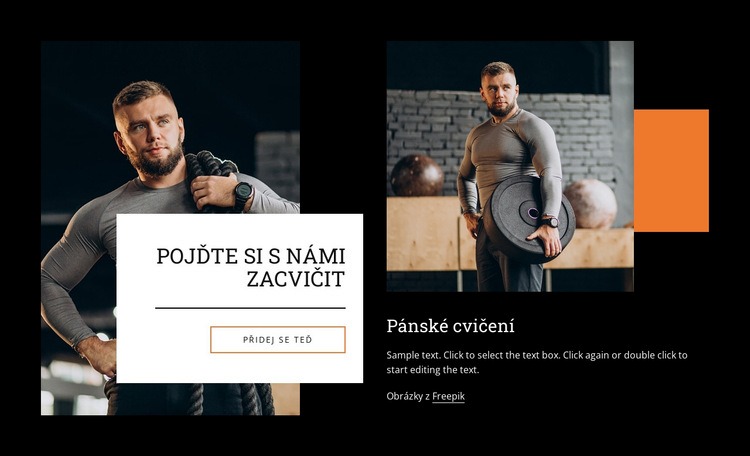 Pojďte si s námi zacvičit Šablona HTML