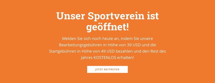 Text mit Überschrift und Schaltfläche Eine Seitenvorlage