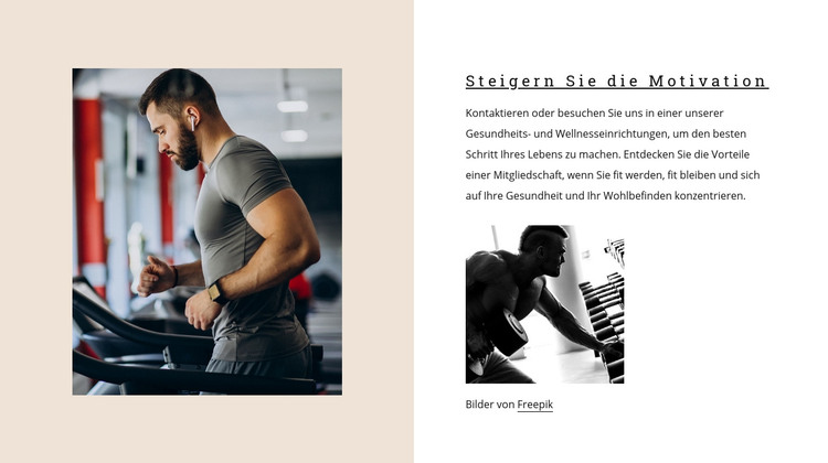 Steigern Sie die Motivation HTML-Vorlage