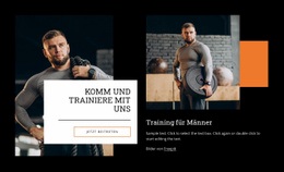 Fantastische Landingpage Für Komm Und Trainiere Mit Uns