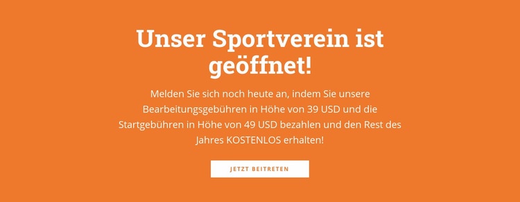 Text mit Überschrift und Schaltfläche Landing Page