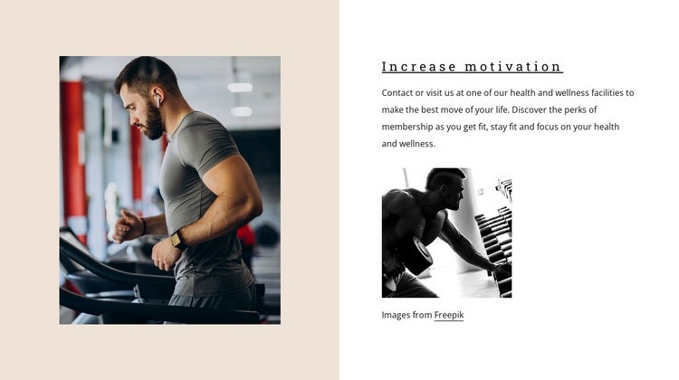 Increase motivation Homepage Design