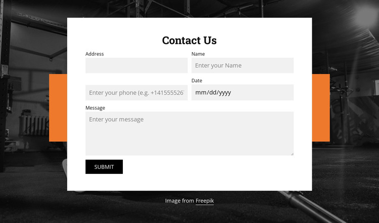  Form with two columns HTML Template