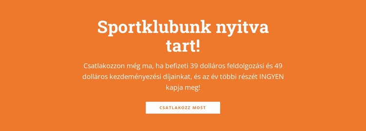 Szöveg címmel és gombbal Weboldal tervezés