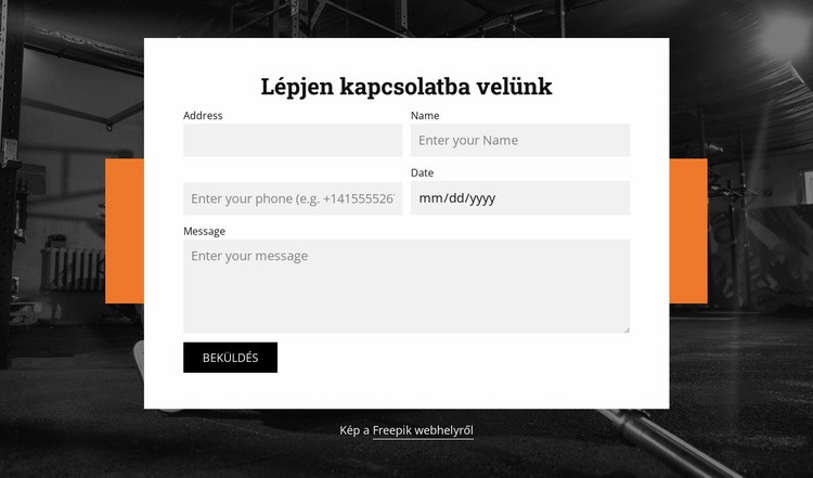  Űrlap két oszloppal WordPress Téma