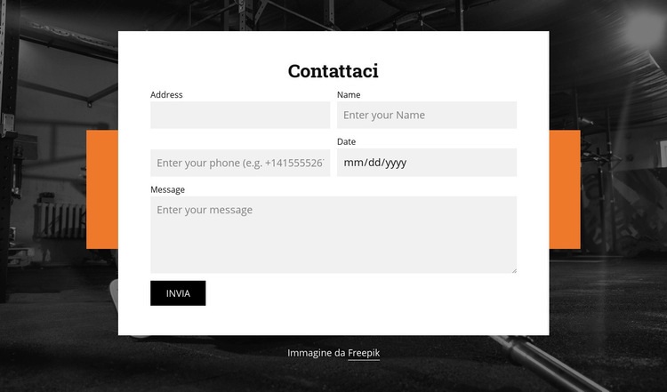  Modulo con due colonne Modelli di Website Builder