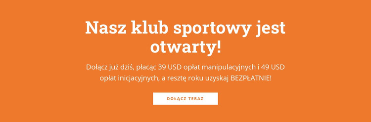 Tekst z nagłówkiem i przyciskiem Szablon HTML