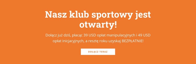 Tekst z nagłówkiem i przyciskiem Szablon jednej strony