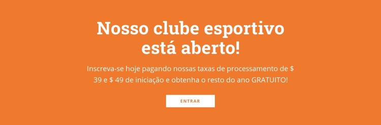 Texto com título e botão Template CSS