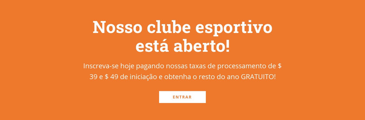 Texto com título e botão Modelo de site