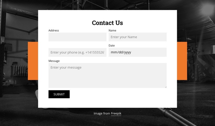  Form with two columns Squarespace Template Alternative