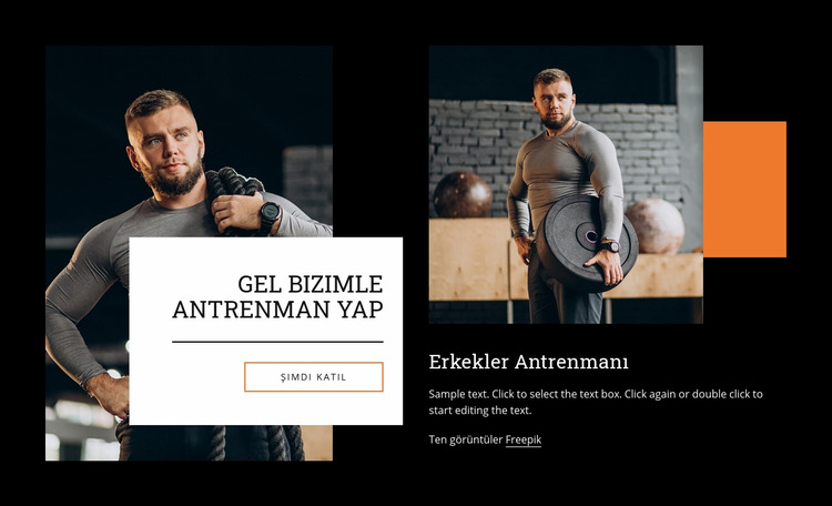 Gel bizimle antrenman yap Joomla Şablonu