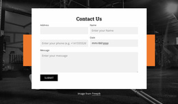 Form With Two Columns - Simple Website Template