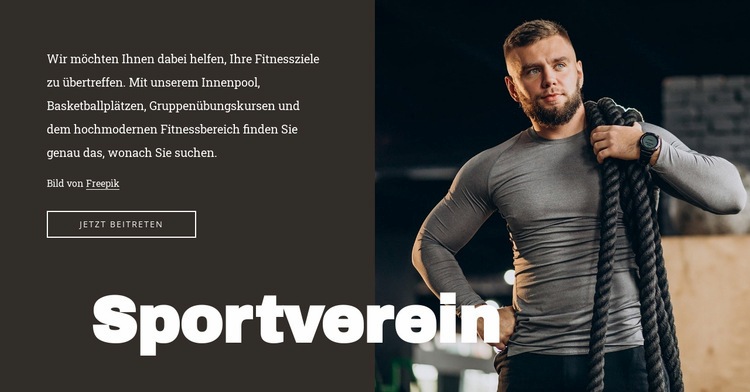 Fitnessstudio mit Pool Eine Seitenvorlage