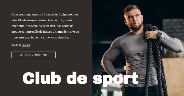 Gym avec piscine Conception de site Web