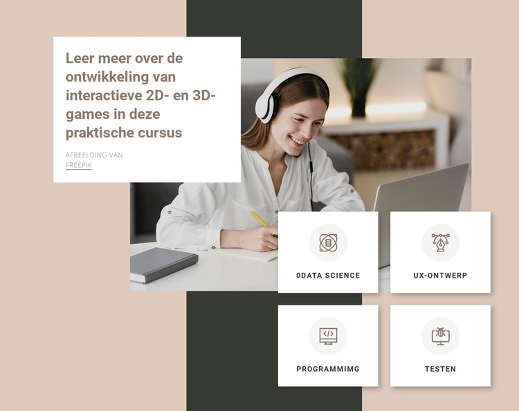 3D-modellering cursussen Website sjabloon