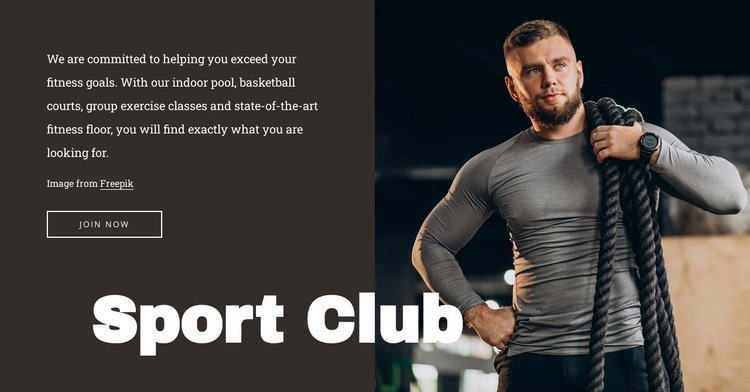 Gym with a pool Web Page Design