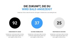 Funktionszähler HTML-CSS-Websitevorlage