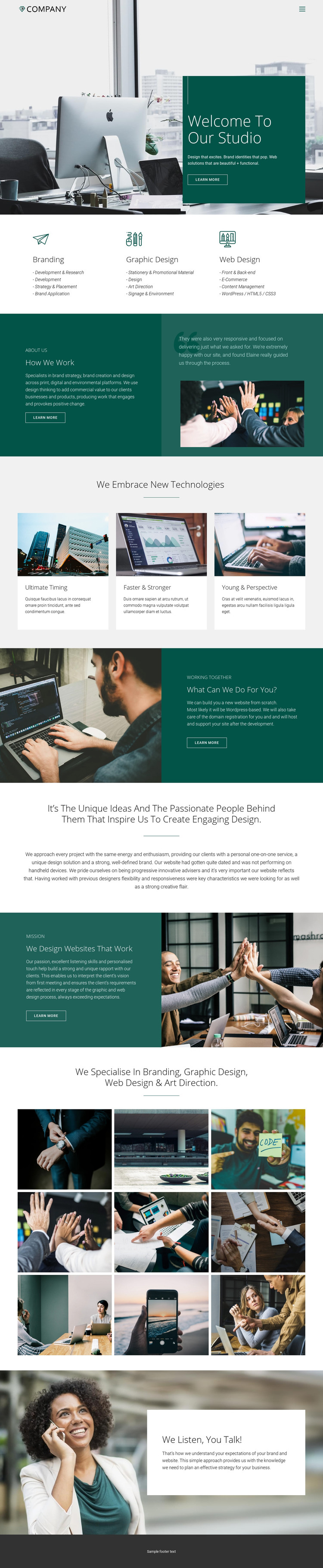 Trusty relations in business Homepage Design