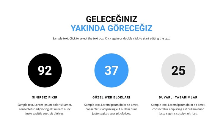 Özellik sayacı CSS Şablonu